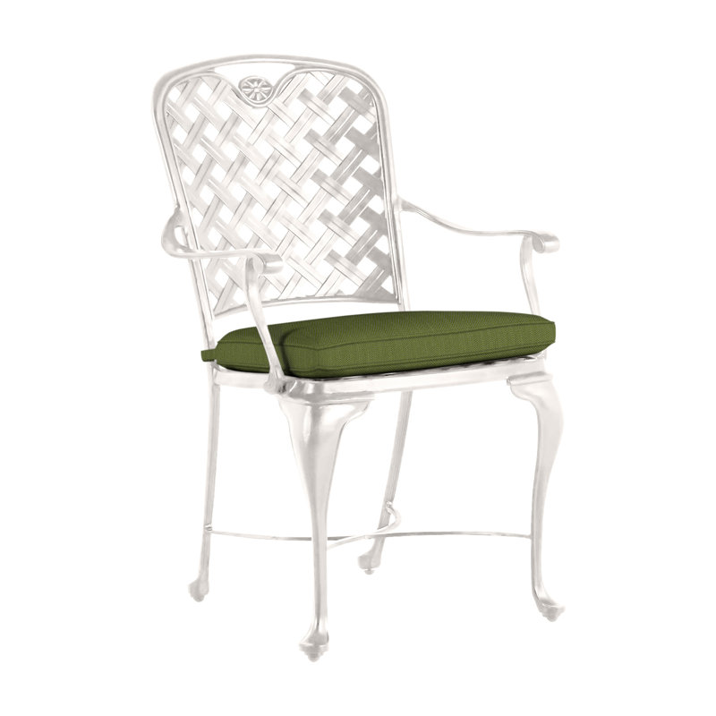 Provance Patio Dining Armchair with Cushion, Ancient Earth, Welt, Linen Forest
