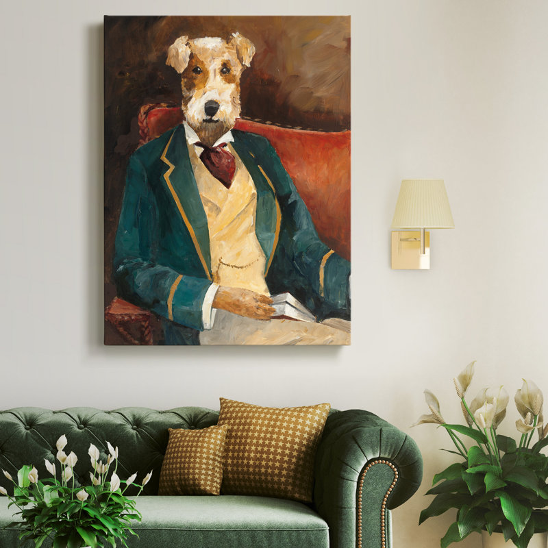 «Edar Allen Paw» par J Paul, reproduction d'art sur toile tendue, H 40 po x l 30 po x P 1 po