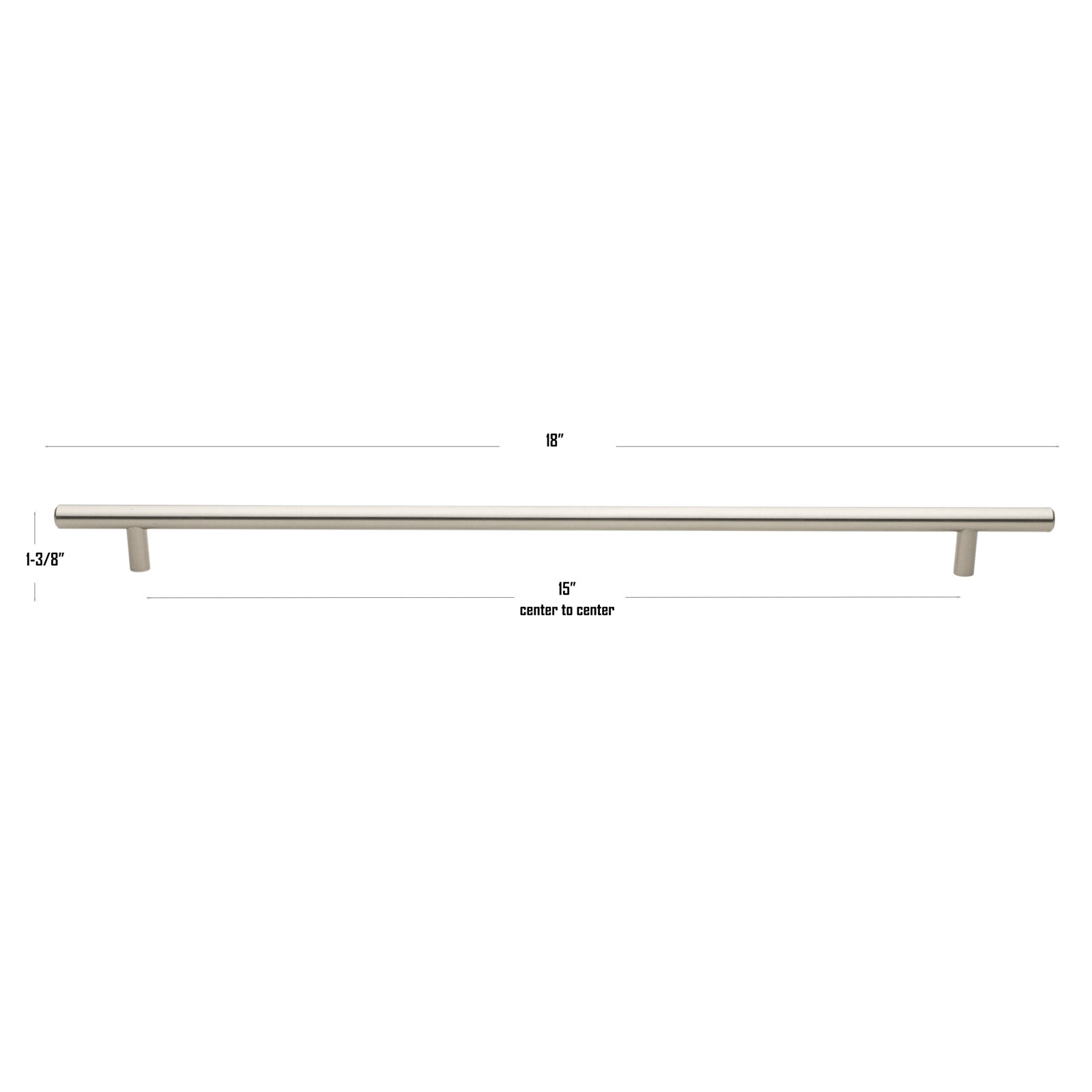 Roman Bar Pull, Stainless Steel, 15"