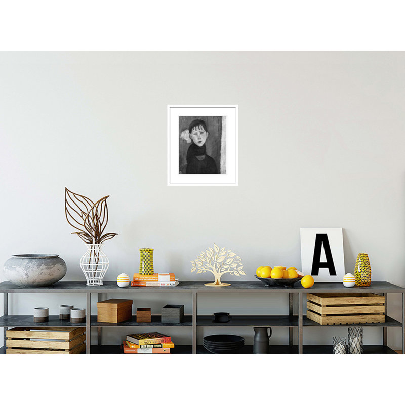 «Marie, jeune femme des gens» par Amedeo Modigliani, impression giclée encadrée, H 20,36 po x l 17,75 po