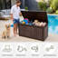 Coffre de terrasse en verre verrouillable Balconera Signature 120 gallons avec serrure, brun-107293127