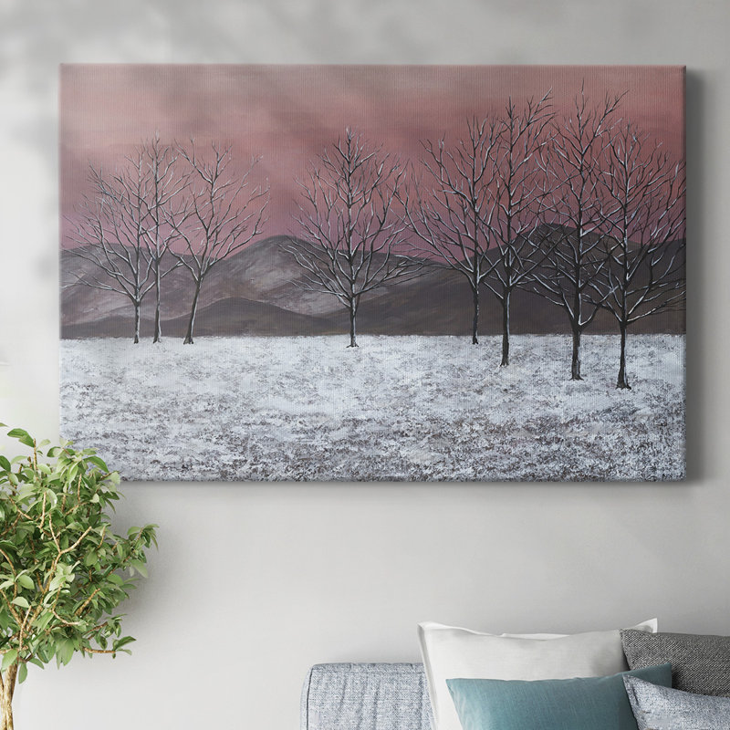 Sunset Snowfall II-Gallery Wrapped Canvas, 32" H x 48" W