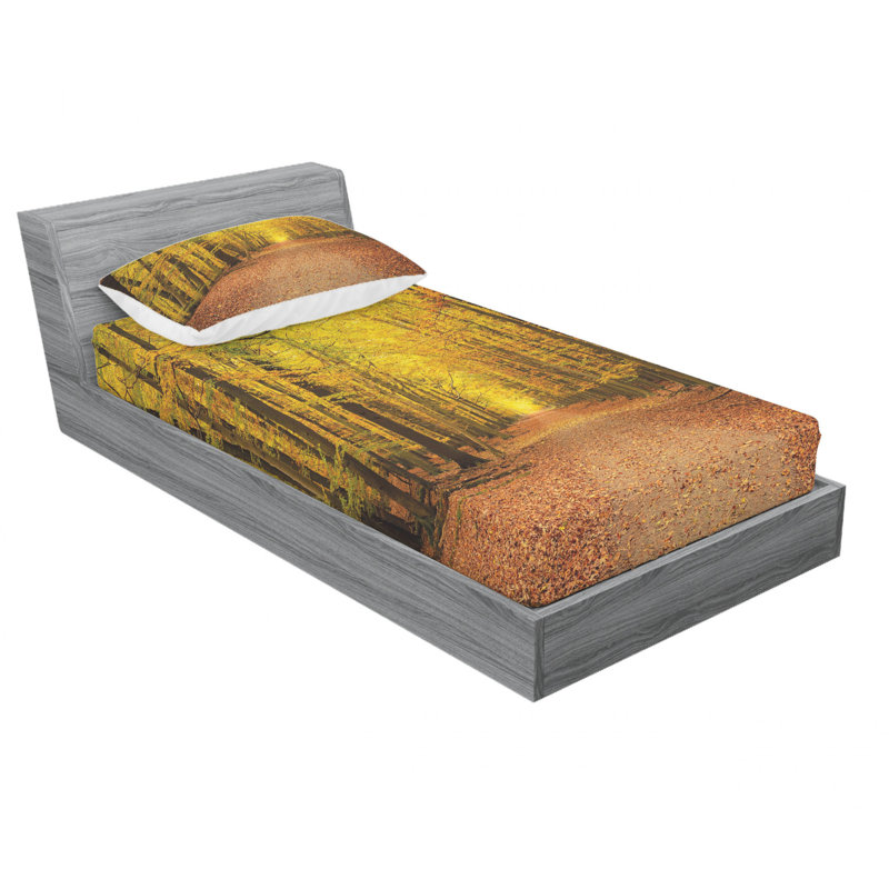 Ensemble de draps de chemin de table saisonnier park, Ensemble de draps pour lit simple TG avec drap-hou