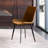  Modern Dining Chairs Set, Upholstered PU Leather Kitchen Side Chairs with Metal Legs-1471902484
