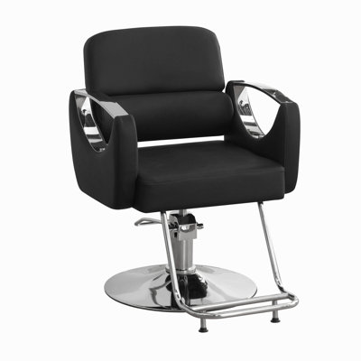 Barber Chair Salon Chair For Hair Stylist Adjustable Hydraulic Styling Chair With 360 Degrees Rolling Swivel For Salon Barbershop Tattoo Shampoo Beauty Equipment, Black