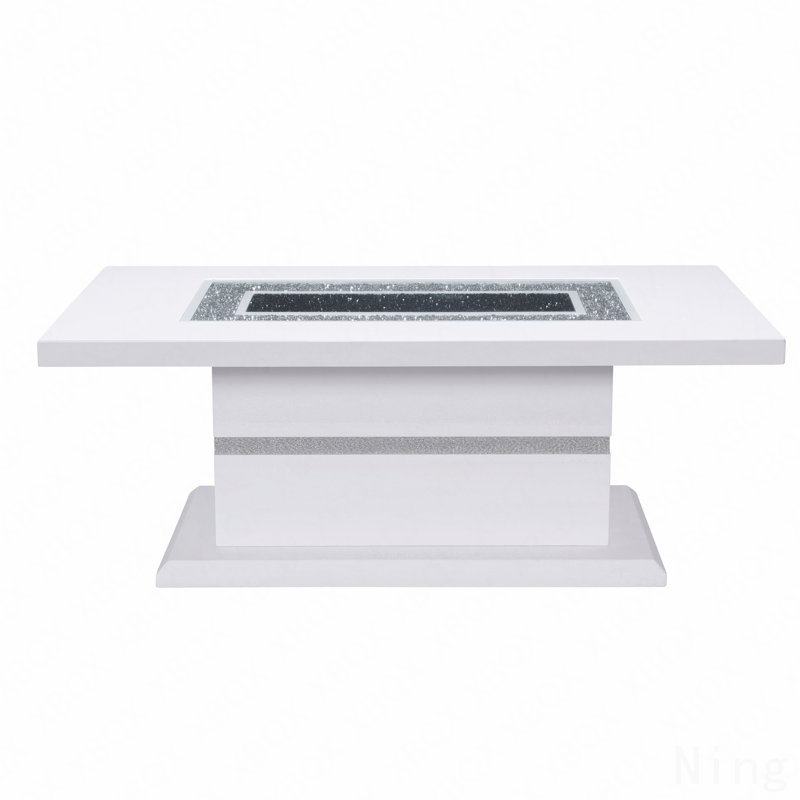 Table basse 1 pièce blanche, Blanc