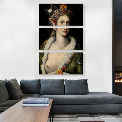 " Flora Meretrix 1590 " by Giuseppe Arcimboldo 3 - Pieces Painting Print