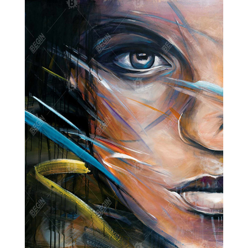 Colorful Woman Face - Ethnic Canvas Art for Home Decor
