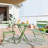 3-Piece Folding Bistro Set, Foldable Patio Furniture Set With Premium Frame-142120797