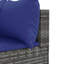 Ensemble de patio 7 pièces avec coussins en polyester gris Latitude Run®-288390591-288390589-288390588
