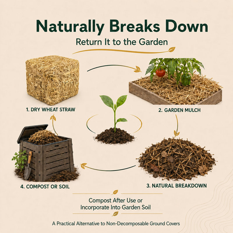 2,2 lb de paille compressée pour jardinières, petits lits de jardin et literie pour animaux