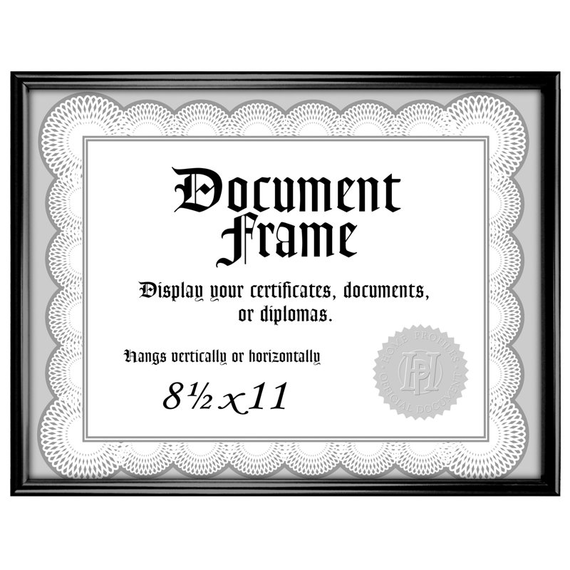 Bellantoni Beveled Picture Frame, Black