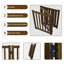 Barrière pour animaux pliable autoportante en bois massif pour chiens, 3 panneaux pour les portes, les escaliers, les couloirs, etc.-90636806-93689787