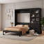 Grand lit escamotable avec armoire de rangement-132936722