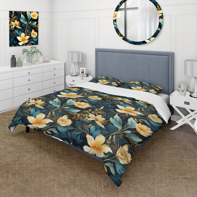 Ensemble de housse de couette Tropical Twilight Ii, Housse de couette pour très grand lit et 2 très