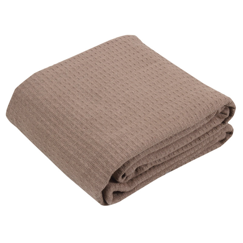 Couverture 100% coton Ariza Sleep, Taupe, Très grand