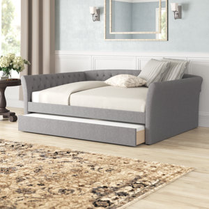 Lark Manor Hupper Upholstered Daybed with Trundle & Reviews | Wayfair