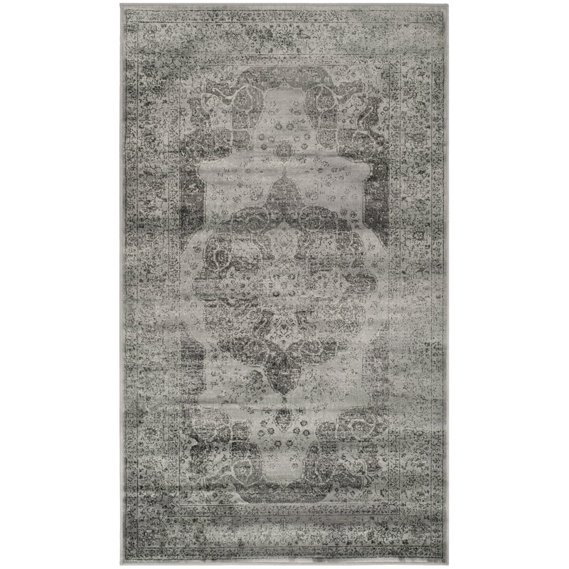 Moura Oriental Viscose Area Rug, Rectangle 99 x 170cm