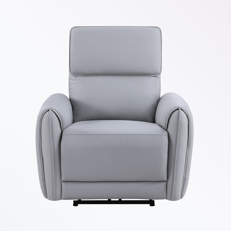 Fauteuil inclinable électrique en cuir avec port USB