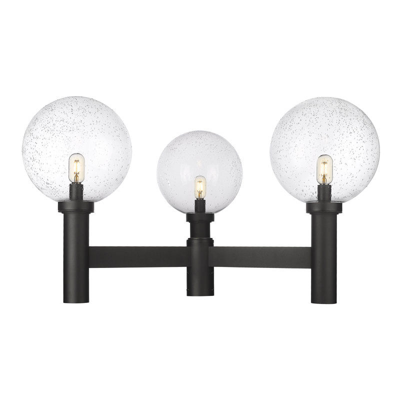 Tête de lanterne noire 3 lumières Milliken, H 22,5 po x l 39 po x P 39 po, Bullé
