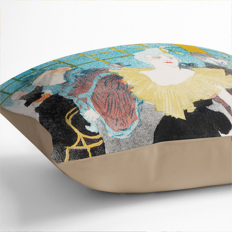 The Clownesse Scatter Cushion, Stone, 40cm H x 40cm W x 15cm D