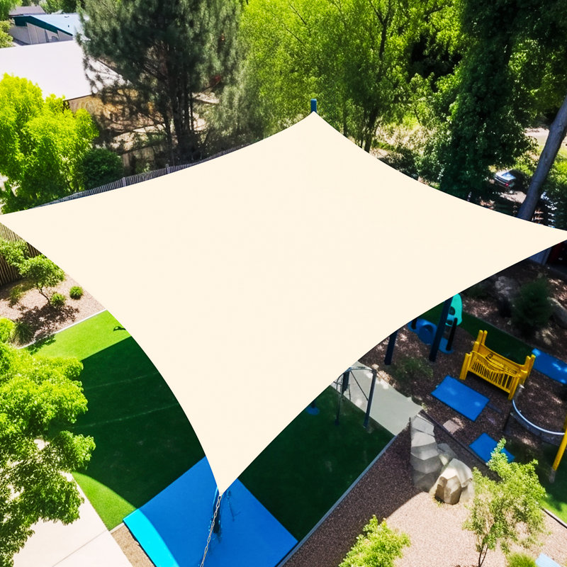 7'x7' Customize Square Sun Shade Sail, Cream