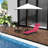 Foldable Pool Chair, Pink, With Reclining Back And Mesh Seat Yard Lounge Breathable Seat, For Outdoor Relaxation