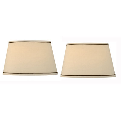 Abat-jour cloche en lin beige clair H 9,5 po x l 16 po
