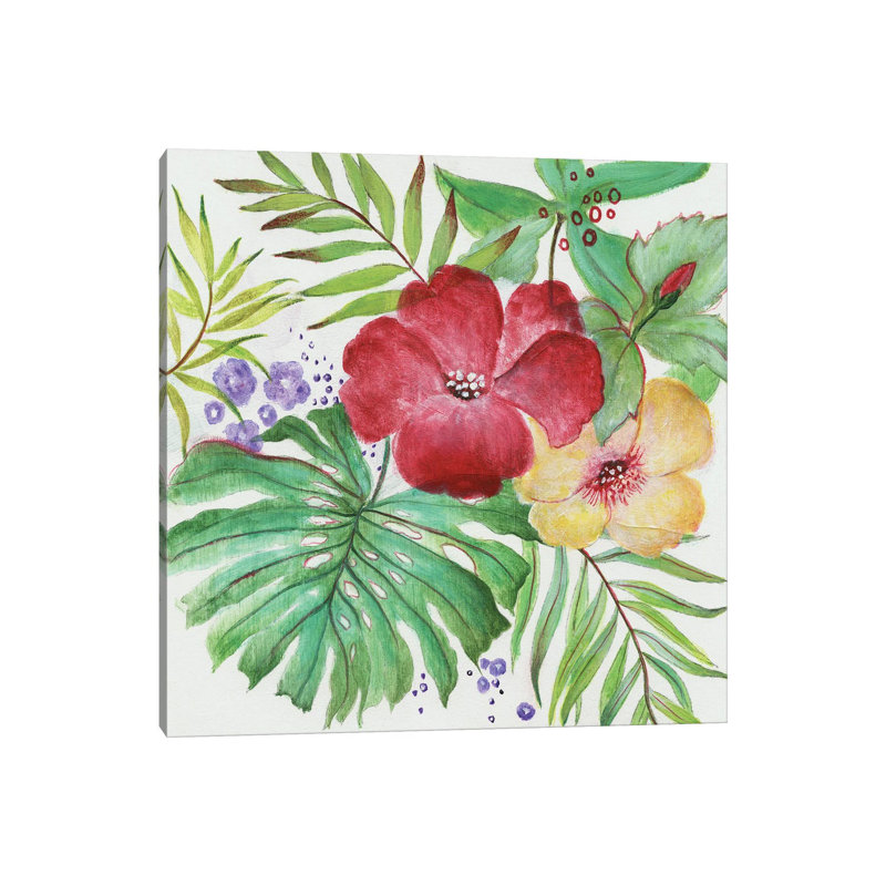 Tropical Blooms by Tava Studios - No Frame Gallery-Wrapped Canvas Giclée on Canvas, 93.98cm H x 93.98cm W