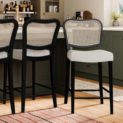 Maven Lane Vera Counter Stool with Fabric Upholstery