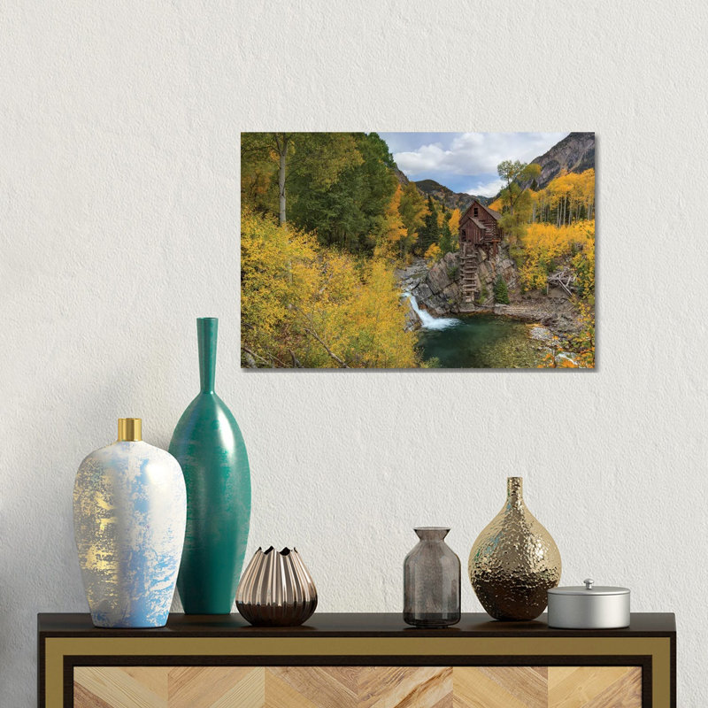 Crystal Mill - Framed Wall Art Print, 12" H x 18" W, Wrapped Canvas, Does Not Apply