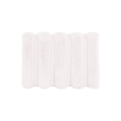 17X24" Bath Rug, Blush, , Stripe, , Non-Skid Back, Machine Washable With 100% , Backing,