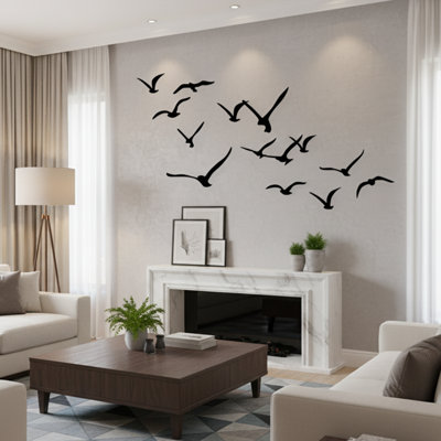 11 Metal Birds Wall Decor
