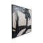61X61 Framed Hand Painted Abstract Canvas, Black and G, Square, 61"H, Abstract