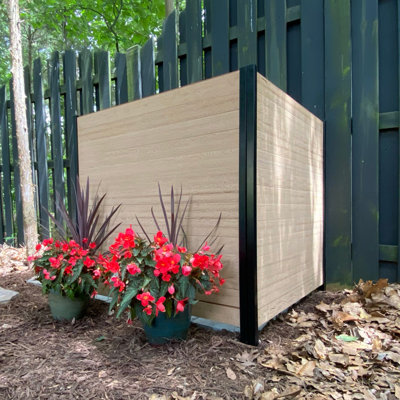 Enclo 3.6 ft. H x 3.5 ft. W Lincoln WoodTek Vinyl Privacy Screen Kit (2 Panels) by Enclo