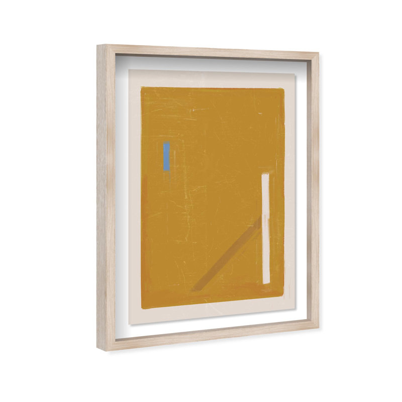 Oliver Gal Sunny Window Abstract - Luxury Shadowbox Framed Wall Art, 26" H x 18" W, Cream