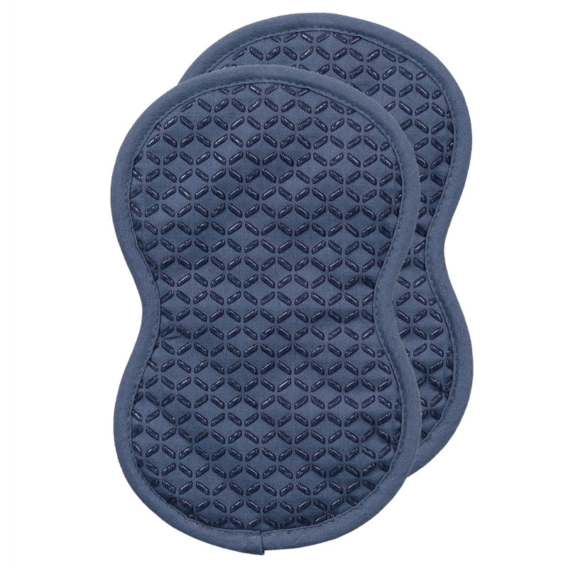 All-Clad Silicone Ogee Potholders (Set of 2), Indigo