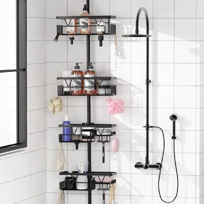 Steel Tension Bathroom Shelves