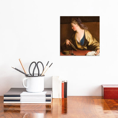 Portrait Of Mrs. Siddons by Angelica Kauffmann - Wrapped Canvas Painting