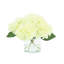 Hydrangea Arranged In A Clear Glass Vase