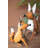  Set of 2 Distressed Recycled Iron Foxes – Outdoor Garden or Yard Decorative Accents