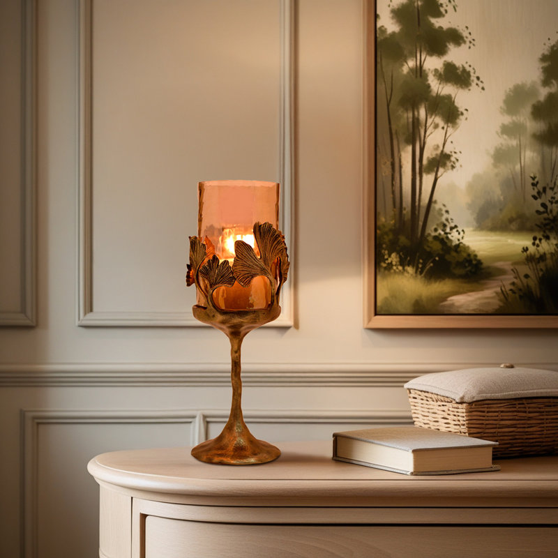 7.08'' H Metal Tabletop Tealight Holder, 7.08" H x 7.08" W x 8.66" D
