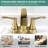 Centerset 2-Handle Waterfall Bathroom Sink Faucet With Pop-Up Drain-101432485