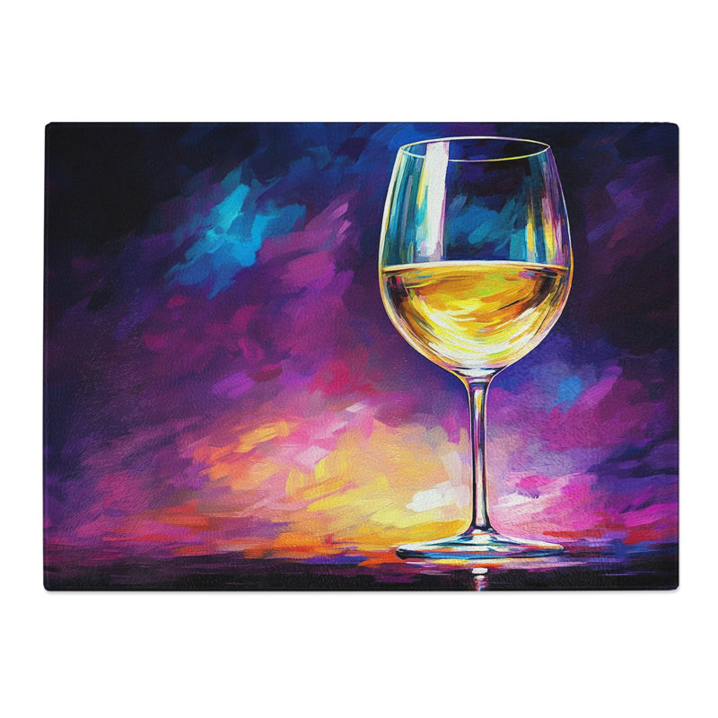 Wine Artwork  Glass Chopping Board