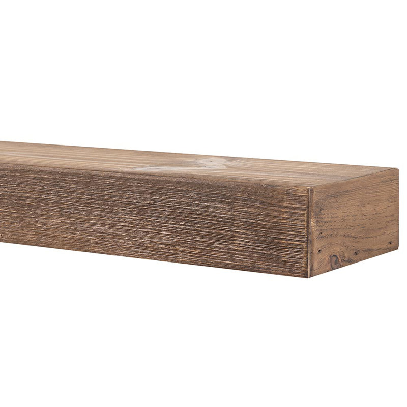Tablette de cheminée rustique en bois - fabriquée et usinée à la main aux États-Unis, Rustique provincial, 4"