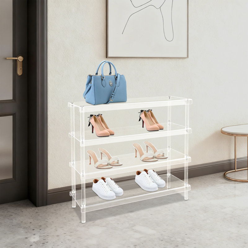 Range-chaussures 4 niveaux, Clair
