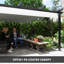Auvent rétractable pour pergola 13 'x 13' avec structure en aluminium plus solide, abri extérieur pour parasol pour jardin, patio, cour, terrasse-107700523
