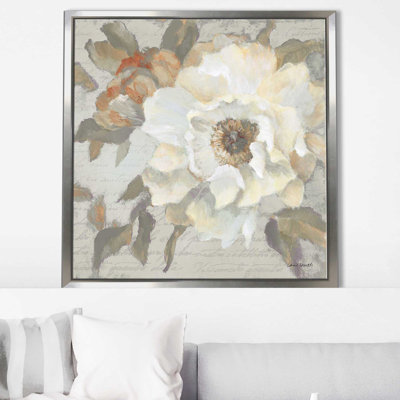 Blooming Peony Lettre I par Lanie Loreth - Peinture