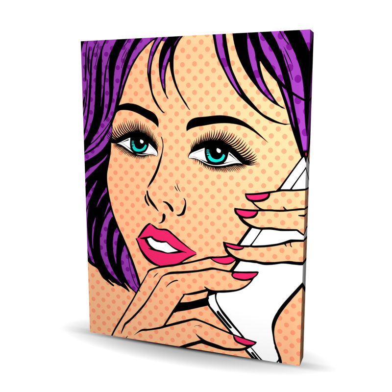 Art sur toile mauve Pop Art