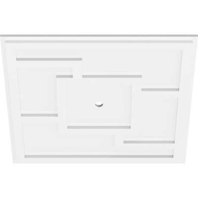 Médaillon de plafond contemporain 36 po x 36 po x P 1 po x P 12 1/2 po x P 1 po Knox